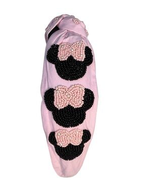 284. The Pink Bow Mouse Beaded Headband